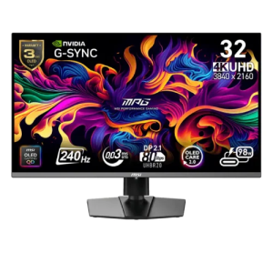 MSI MPG 322URX QD-OLED 31.5" QD-OLED 4K UHD 240Hz Gaming Monitor